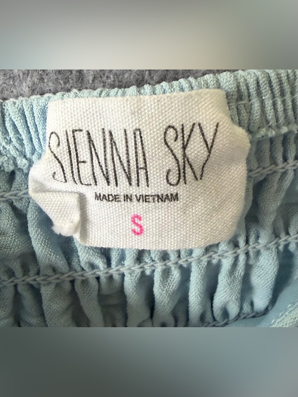 Sienna Sky Cami Top Size S Blue Ruffle with Spaghetti Straps - Picture 2 of 6